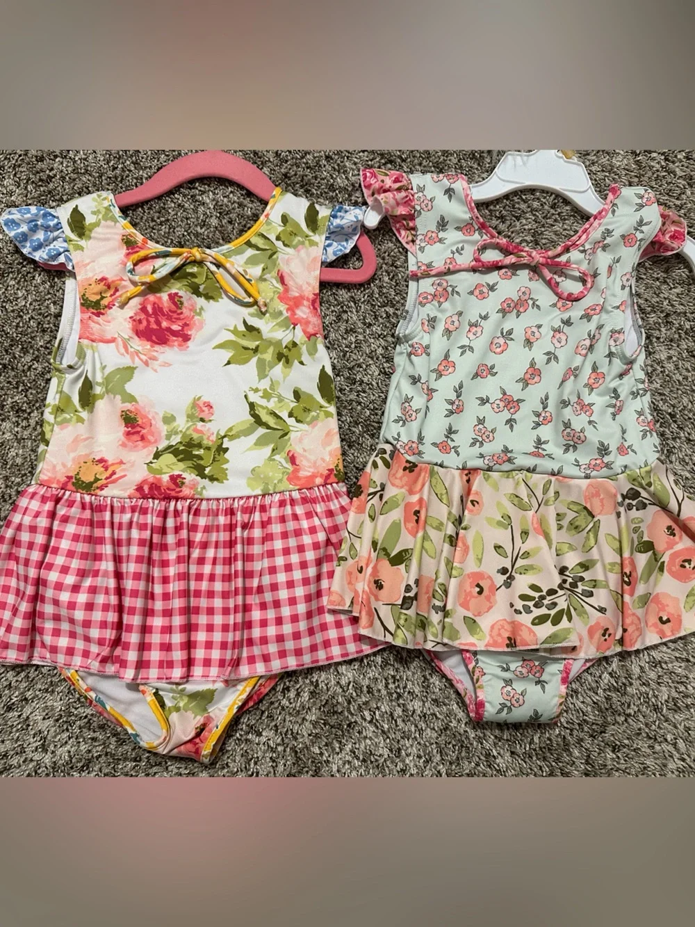 Sweet Honey Girls Floral Ruffle Swimsuit